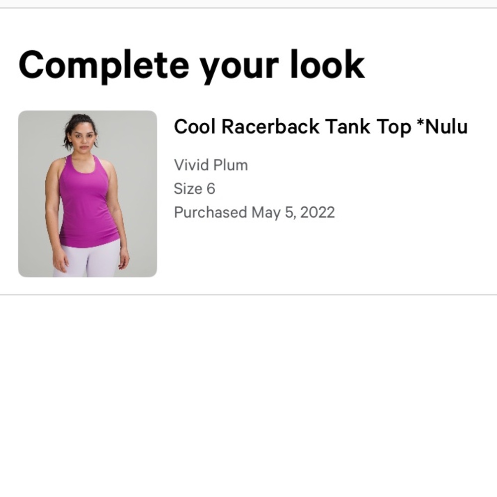 Lululemon racerback size 6 - Picture 3 of 5